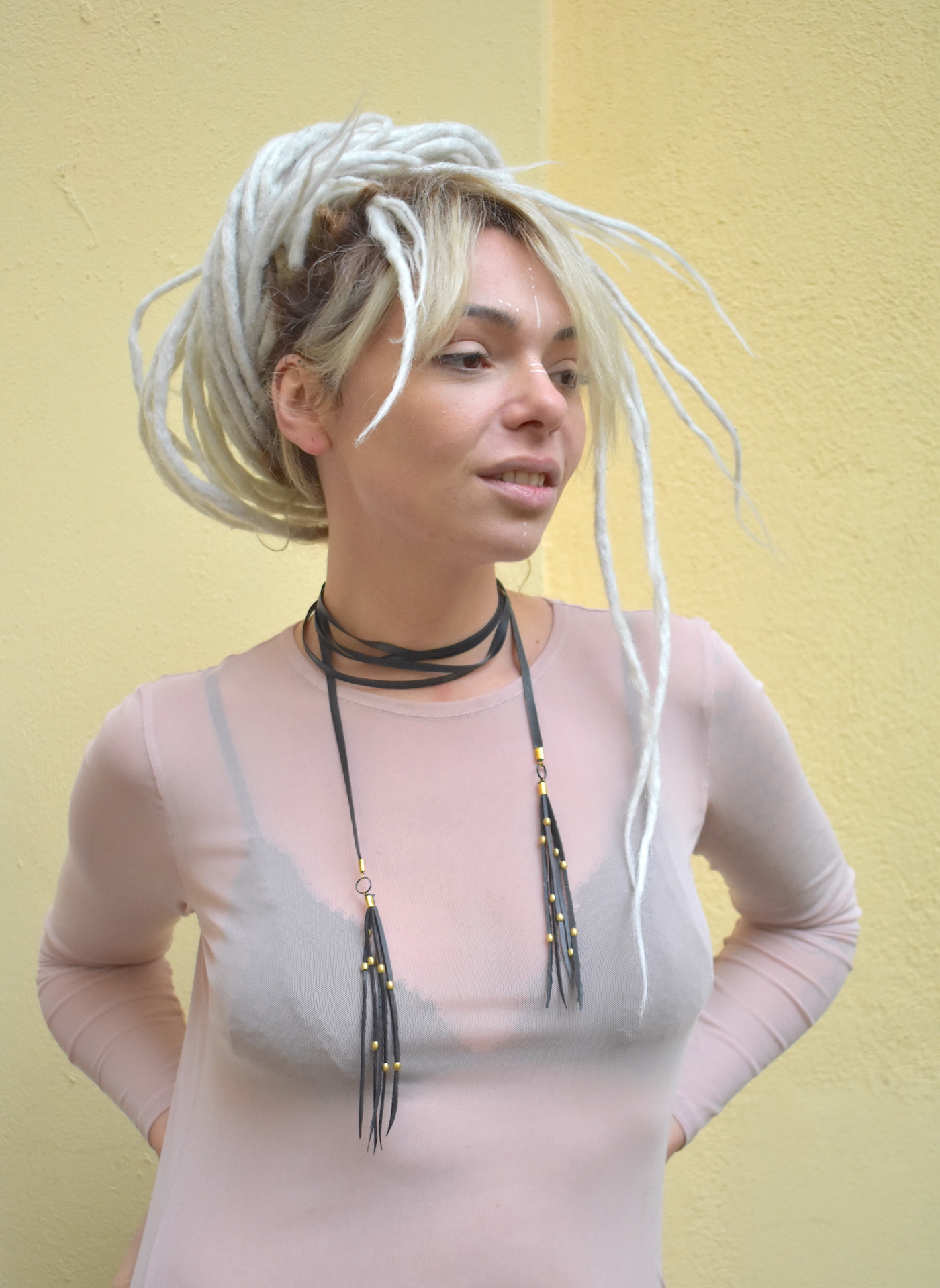 RoundAbout Necklace and Belt, Recycled