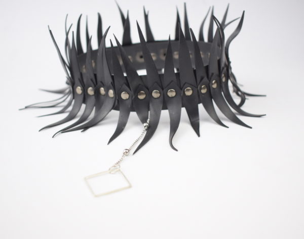 Gothic Upcycled BerlinWinter Choker Silver Square - Image 3