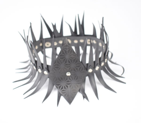 Gothic upcycled BerlinWinter choker Rhombus - Image 2
