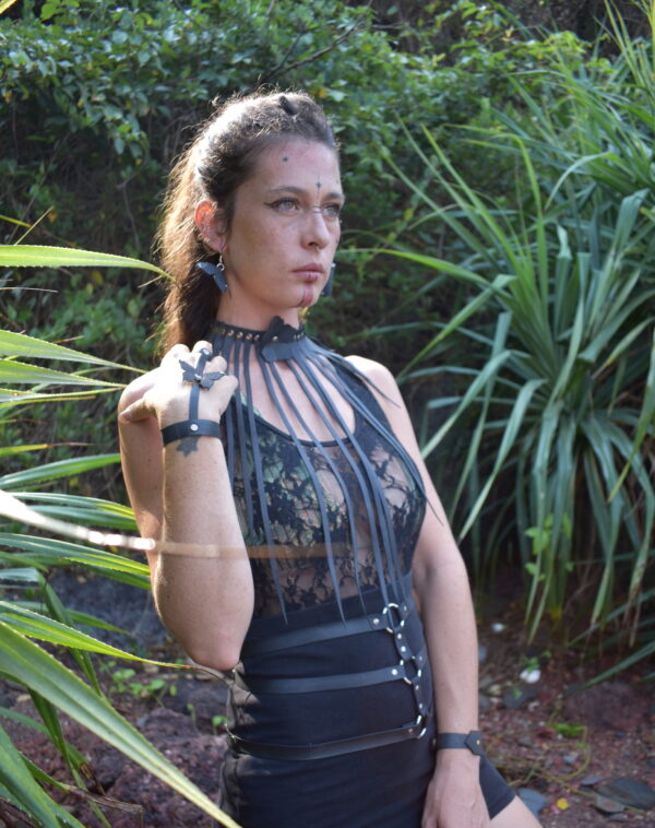 Maleficent choker 1 upcycled tyre tube