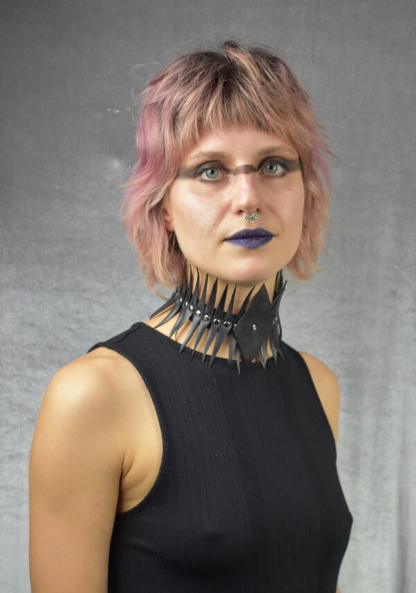 Gothic upcycled BerlinWinter choker Rhombus