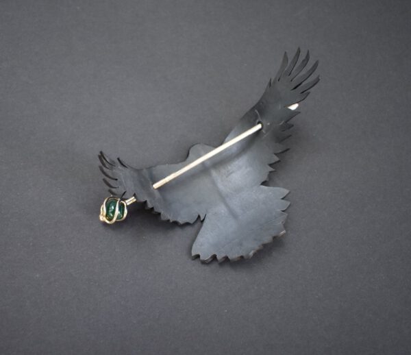 Vegan inner tube raven hair pin - Image 3