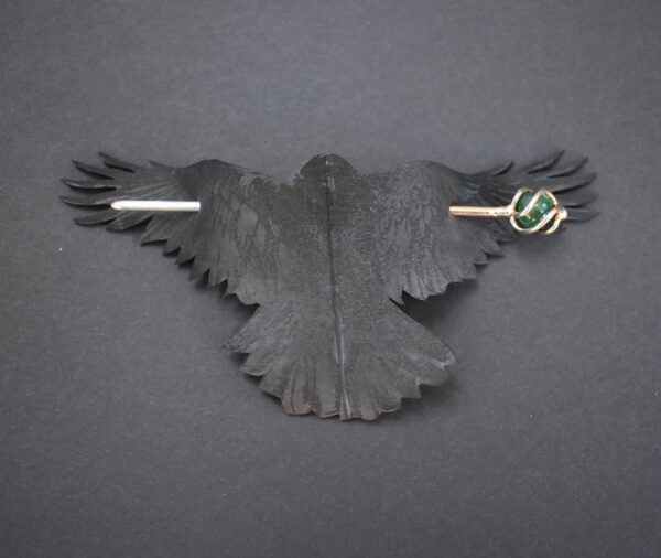 Vegan inner tube raven hair pin - Image 2