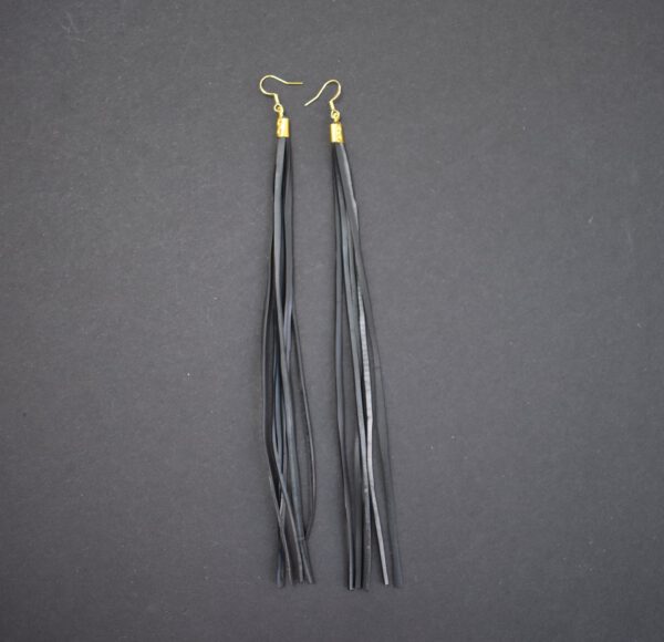 Inner tube waterfall earrings - Image 3