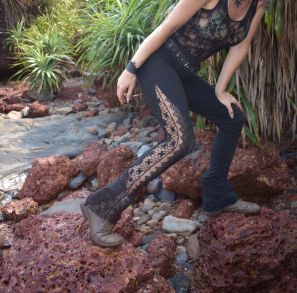 Gothic Pants with black lace