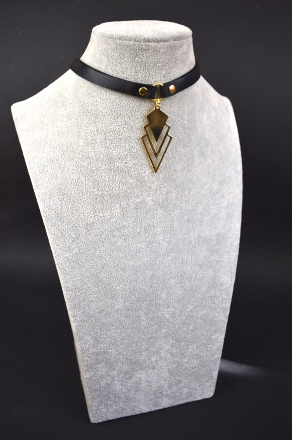Mini Me Upcycled simple black choker with pendent Mini Me Upcycled simple black choker with pendent