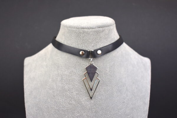 Mini Me Upcycled simple black choker with pendent