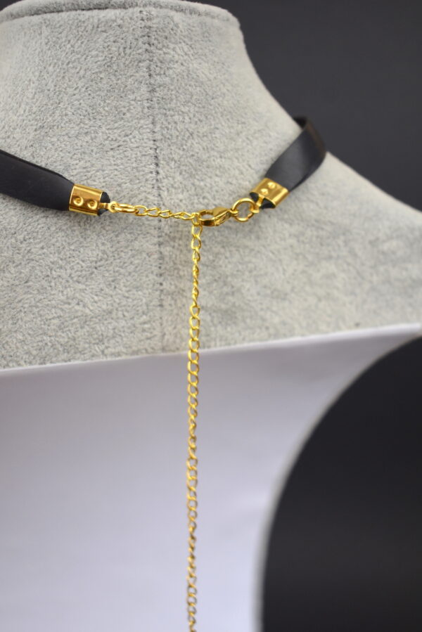 Mini Me Upcycled simple black choker with pendent